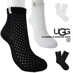 UGG アグ アダベラクォーターソックス W ADABELLA QUARTER SOCK レディースソックス 靴下 くつした コットン混 レディース クルーソックス パンチング模様 ルームソックス ナイトウェア プレゼント 母の日
