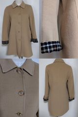DAKS ダックス ロングコート チェック アウター レディース 茶 新品