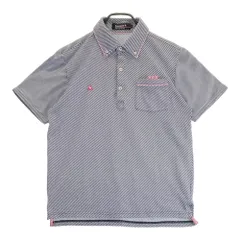 サイズ：L LECOQ GOLF ルコックゴルフ  半袖ポロシャツ ボタンダウン ストライプ柄 ホワイト系 [240101280194]# ゴルフウェア メンズ ストスト