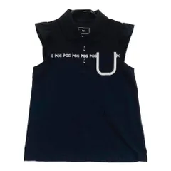 サイズ：00 PGG PEARLY GATES パーリーゲイツ 2022年モデル ノースリーブポロシャツ 袖フリル  ネイビー系 [240101227991]# ゴルフウェア レディース ストスト