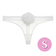 バニーガール 白 ハロウィン 仮装 イベント Tバック 小さいサイズ Sサイズ 白 ふわもこ シースルー 小悪魔 ウサギ風 ランジェリー セクシーショーツ 女装男子 コスプレ 下着 フェチ かわいい SM ゴスロリ系 地雷系 中性 パーティ 撮影 E15