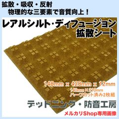 【送料無料】レアルシルト・ディフュージョン(REAL SCHILD DIFFUSION)拡散シート！ハーフカット2枚入！日本製！デッドニング・防音工房の正規販売！