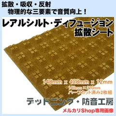 【送料無料】レアルシルト・ディフュージョン(REAL SCHILD DIFFUSION)拡散シート！ハーフカット2枚入！日本製！デッドニング・防音工房の正規販売！のサムネイル