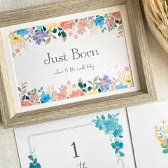 (flower A 横. マンスリーカード　月齢カード