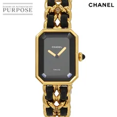 CHANEL CHANEL シャネル プルミエール 18k 750 本クロコ 腕時計 M 正規ベルト ゴールド M9379