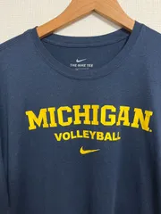 NIKE 古着 カレッジT MICHIGAN バレーボール XL ネイビー