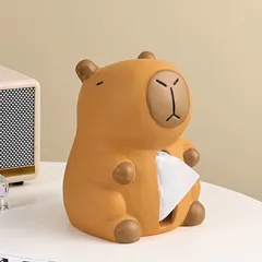 新品(送料無料) カピバラ ティッシュケース 水豚 動物 磁器 収納 北欧雑貨　キャラクター カピバラ　ティッシュボックス ティッシュカバー 動物　ネズミ　うさぎ　かわいい インテリア 飾り　クリスマス プレゼント 動物カフェ　飲食店 店舗用品 キッチン雑貨