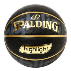 【迅速発送】SPALDING(スポルディング) バスケットボール ゴールドハイライト 7号球 84-538J ブラック×ゴールド バスケ バスケット