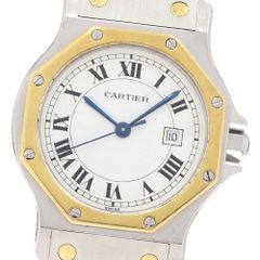 訳ありカルティエ CARTIER サントスオクタゴンLM YGベゼル 自動巻き メンズ_870085