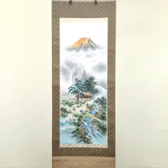 真作/敬谷/蓬莱山図/山水図/祝事山水図/掛軸/名家伝来/AE-83 真作】景堂/蓬莱山図/山水図/祝事山水図/昭和六年筆/掛軸/名家