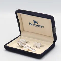 ケース付き バーバリー カフス/ネクタイピン シルバー メンズ 2000000 NSK OMI