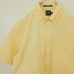 GAP ギャップ オックスフォード シャツ 半袖 イエロー 846139ss