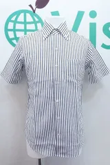 SHIPS シップス  ストライプ ボタンダウン 半袖シャツ Slim Fit メンズ  M