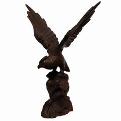【木彫り/鷹/鷲/美術品/オブジェ/アンティーク/彫刻】置物　木製彫刻 木彫り/鷹/鷲/美術品/オブジェ/アンティーク/彫刻】置物 木製彫刻