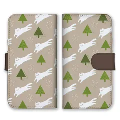 iPhone8 iPhone7 ケース 手帳型 アイフォン8 アイフォン7 スマホケース 携帯ケース 猫 ネコ ねこ 北欧柄 絵本 かわいい イラスト ベージュ 黒猫 シャム猫 大人可愛い カラー02