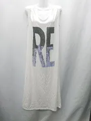 ◇ ⊂ OSMOSIS オズモーシス 英字ロゴ ロング丈 ワンピース サイズ1 ホワイト系 レディース E  【1502030000757】