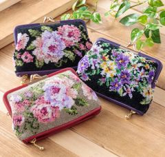 極美品 柏ビーズ がま口財布 小銭入れ 総ビーズ 花柄 伝統工芸 - メルカリ