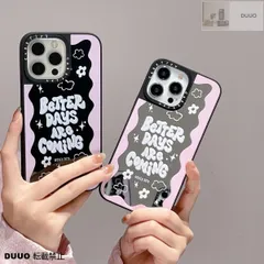 良いことがありますように iPhoneケース ブラックとシルバー CASETiFY 耐衝撃 ケースティファイ きょうめんスマホケース iPhone16/16pro/iphone15/iphone14/13/12/11 多機種対応