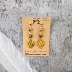 【SALE】アンティークゴールドプレートピアス［サージカルステンレス］※イヤリング変更可能