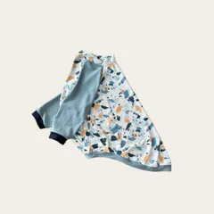 【専用】犬服　4L胴回76　UV・COOL服　テラゾー×スモーキーBL袖　長袖