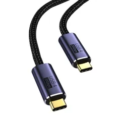 新品 USB4 ケーブル 0.5M USB Type-C ケーブル Thunderbolt 3対応 20Gbps高速転送 PD対応 100W急速充電 8K / 60Hz映像出力 ナイロン編み タイプc機種対応