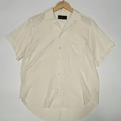 RALPH LAUREN　レーヨン オープンカラー 半袖シャツ　7 S〜М相当　開襟シャツ　ホワイト 白　無地