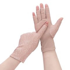 【大人気】[Tidyworm] uvカット 手袋 レディース 指なし 滑り止め スマホ対応 ショートグローブ 紫外線対策 日焼け止め 薄手 夏用 手袋 女性 運転 自転車 通勤