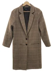 FRED PERRY フレッドペリー CHESTERFIELD COAT グレンチェックチェスターコート ブラウン 8のサムネイル
