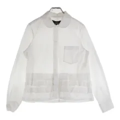 tricot COMME des GARCONS (トリコ コム デ ギャルソン) 09AW AD2009 フリルデザイン 丸襟 コットンブラウス 長袖シャツ ホワイト レディース TD-B032