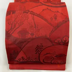 新品　袋帯 名品 木屋太 落款 幾何学 緑 六通 正絹 新品 袋帯 名品 木屋太 落款 幾何学 緑 六通 正絹