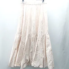 ◇ ⊇ JUSGLITTY ウエストゴム マキシ フレア スカート サイズ1 ピンク レディース E  【1502180018497】