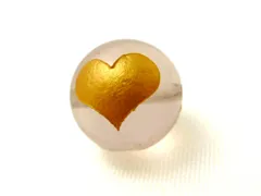 (横穴) 1粒売り ハート 金 彫刻 ローズクォーツ 10mm パワーストーン バラ売り 天然石 パワーストーン ばら売り ビーズ