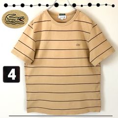 ラコステ LACOSTE/ジャーナルスタンダード別注★鹿の子ボーダー/クルーネックTシャツ★TH162PL★サイズ4/JPNメンズL  #2505M003