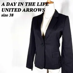 A DAY IN THE LIFE UNITED ARROWS テーラードジャケット ユナイテッドアローズ ストライプ １つボタン 38 上着 フォーマルジャケット