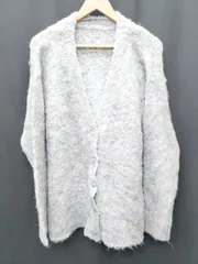 ◇ ⊇ RETROGIRL レトロガール 起毛 ブークレ BIG 長袖 ニット カーディガン サイズF ライトブルー レディース P  【1409090008795】