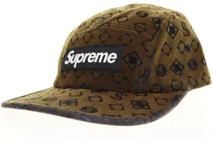 シュプリーム SUPREME 24AW FLOCKED DENIM CAMP CAP デニム キャンプ キャップ ロゴ 帽子 総柄 【ブランド古着ベクトル】【中古】☆AA★▲241018