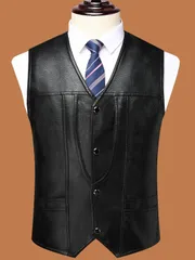 ベスト 革ジャン レザーベスト おしゃれ 50代 おっきいサイズ ライダース スーツベスト メンズ 袖無し vネック ライダースベスト 薄ボア バイクチョッキ 春秋用 ポケット付き 着痩せ ワークウェア ジレ 防風 スナップ 通勤 ロック ハンサム 上着