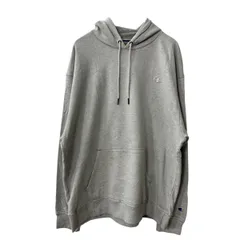 Champion ロゴスウェット パーカー XL グレー チャンピオン フーディー プルオーバー ワンポイントロゴ 古着卸 アメリカ仕入 a709-5225