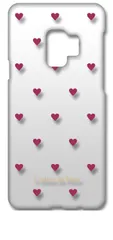 【新品未使用】Galaxy S9 SC-02K/SCV38 ギャラクシーS9 クリア ハードケース (ボルドー) ハート ドット 水玉 cl-sc02k-264