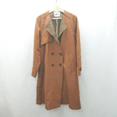 ◇ ⊇ ROPE' ロペ ノーカラー 長袖 ロングコート サイズ36 キャメル レディース E  【1503050004619】