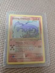 Shining Charizard 100 HP ポケモンカード Pokémon Shining Charizard HP 100 Black Foil Fan Art Card 107/105
