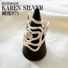 新着 シルバーリング カレンシルバー ハンドメイド エスニック 純銀 #149