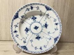 ROYAL COPENGAGEN ロイヤルコペンハーゲン ブルーフルーテッド ハーフレース ディーププレート 24cm