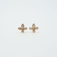 ティファニー フルール ド リス ピアス ダイヤモンド 750PG SAランク