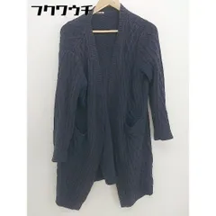 ◇ FREAK'S STORE フリークスストア コットン ニット 長袖 カーディガン サイズF ネイビー レディース  【中古】 【1111300002720】