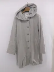 ◇ niko and … ニコアンド フーディー シンプル 長袖 コート サイズ3 グレー系 レディース E  【1305250022628】