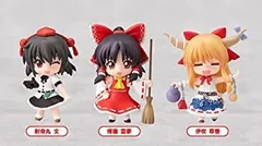 【中古】【非常に良い】ねんどろいどぷち 東方プロジェクトセット 第一章 博麗霊夢・伊吹萃香・射命丸文 ニコニコ直販、アニメイト、ゲーマーズ、とらのあな限定販売
