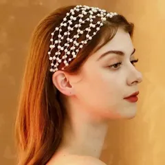 新品 髪飾り ヘッドドレス カチューシャ ウエディング ヘアアクセ 結婚式 パール リボン リボン シンプル 大人向け 発表会 フォーマル 大きめ アンティーク 衣装 イベント 演奏会 簡単 高級 参列 セット 人気  ヘッドドレス 細い まとめ髪 目立つ