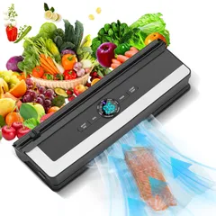 Favoreal 真空パック機 フードシーラー2025新 85kpa吸力家庭用自動真空密封パック機 汁物対応 真空パック器 乾湿両用 多機能 強力真空脱気シーラー 食材保管 収納補助 鮮度長持ち 乾燥物/汁気物/キャニスター/手動脱気/シールのみ/停止 コ…