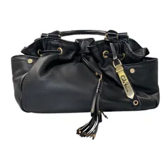 ♪3105 Cole Haan コールハーン　黒 レザー ハンドバッグ タッセル付き 中古 美品